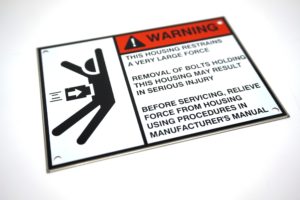 warning sign nameplate