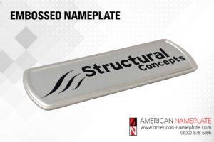 embossed border nameplate