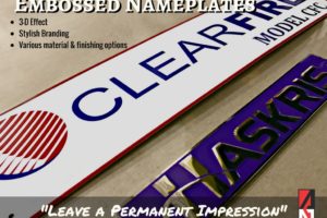 embossed nameplate ad