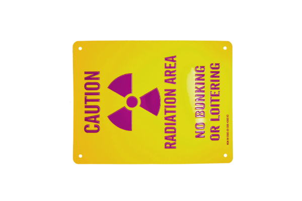 embossed caution aluminum nameplate