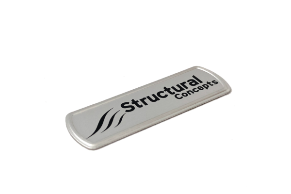 structural concepts embossed nameplate