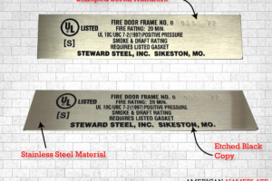 stamped serial numbers stainless steel nameplate