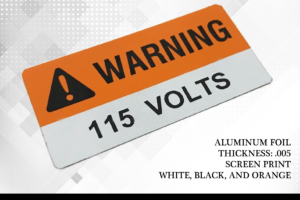 warning sign nameplate