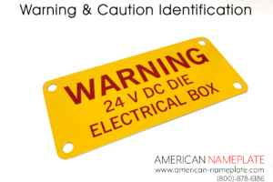 printed id warning nameplate