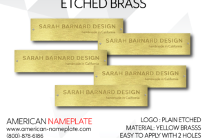etched brass nameplate