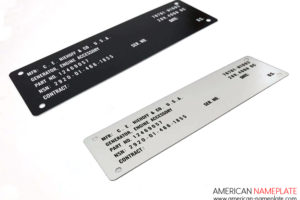 inverted black nameplate