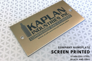 kaplan industries nameplate