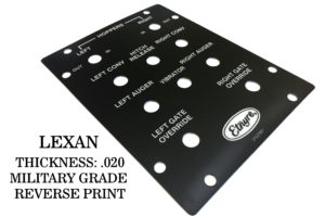reverse lexan printed nameplate
